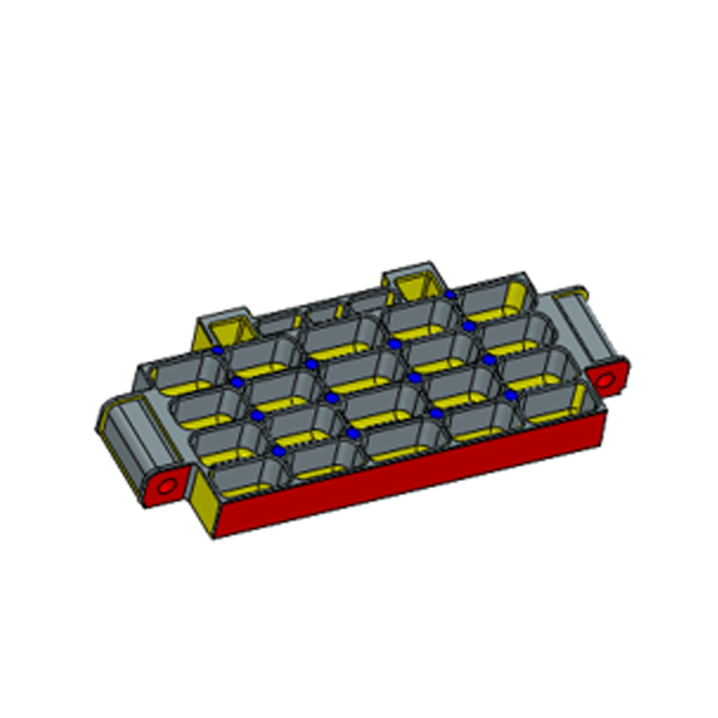 Aluminiumslegering trykstøbt batterirumsplade En form To huller Aluminiumslegering trykstøbt batterirumsplade En form To huller